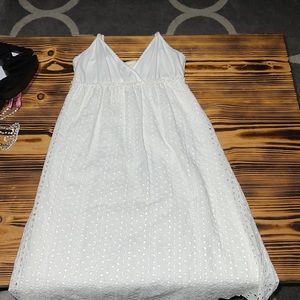white beach dress